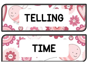 Spring, Bugs, Bee Clock Labels for Telling Time #12Sheet Size: 8.5 by 11 inch