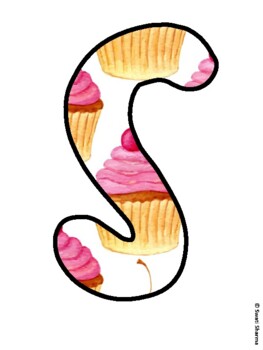 SPRING IS SWEET! Cupcake Bulletin Board Letters