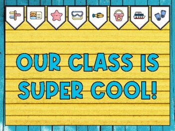 Summer Bulletin Board Kit & Door Décor, OUR CLASS IS SUPER COOL!