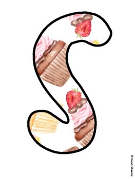 SWEET BOOKS IN OUR LIBRARY! Cupcake Bulletin Board Letters
