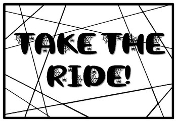 TAKE THE RIDE!, Halloween Coloring Pages, Halloween Morning Work