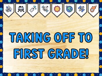 TAKING OFF TO FIRST GRADE! Galaxy Bulletin Board Kit & Door Décor