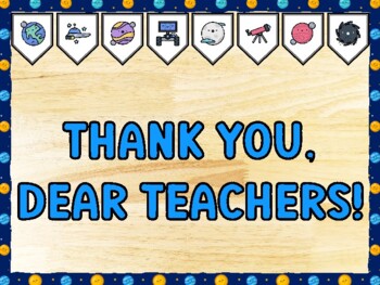 THANK YOU, DEAR TEACHERS! Galaxy Bulletin Board Kit & Door Décor