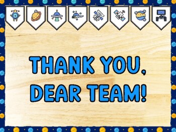 THANK YOU, DEAR TEAM! Galaxy Bulletin Board Kit & Door Décor