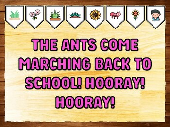 THE ANTS COME MARCHING BACK TO SCHOOL! HOORAY! HOORAY! Ant Bulletin Board Kit