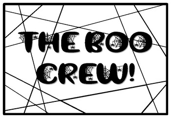 THE BOO CREW!, Halloween Coloring Pages, Halloween Morning Work