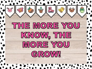 THE MORE YOU KNOW, THE MORE YOU GROW! Spring Bulletin Board & Door Décor Kit