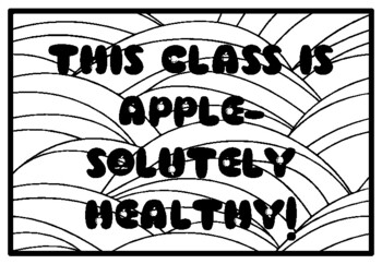 THIS CLASS IS APPLE-SOLUTELY HEALTHY! Fall Apple Activity, Apples Coloring Pa