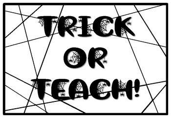 TRICK OR TEACH!, Halloween Coloring Pages, Halloween Morning Work