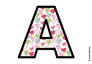 Valentine's Day Bulletin Board Letters, Alphabet Posters