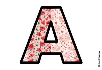 Valentine's Day Bulletin Board Letters, Alphabet Posters