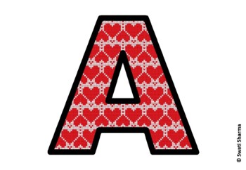 Valentine's Day Bulletin Board Letters, Alphabet Posters