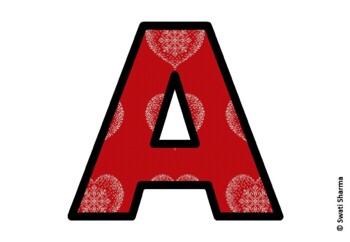 Valentine's Day Bulletin Board Letters, Alphabet Posters