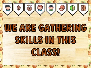 WE ARE GATHERING SKILLS IN THIS CLASS! Nuts Bulletin Board Kit & Door Décor