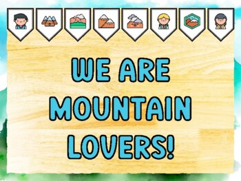 WE ARE MOUNTAIN LOVERS! Mountain Bulletin Board Kit