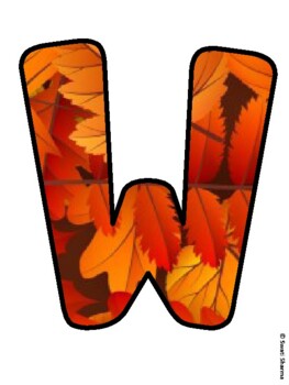 WE ARE THANKFUL! Fall Leaves Bulletin Board Letters
