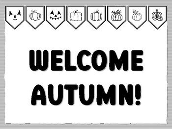 WELCOME AUTUMN! Pumpkin Bulletin Board Kit, Ready to print Pumpkin Classroom De