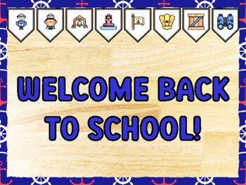 WELCOME BACK TO SCHOOL! Nautical Bulletin Board Kit & Door Décor