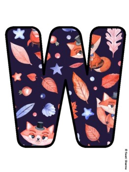 WELCOME FALL! Fox Bulletin Board Letters