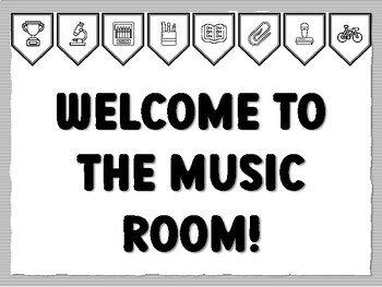 WELCOME TO THE MUSIC ROOM! Instant Bulletin Board Kit