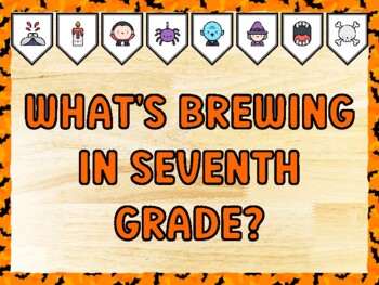WHAT'S BREWING IN SEVENTH GRADE? Halloween Bulletin Board Kit & Door Décor