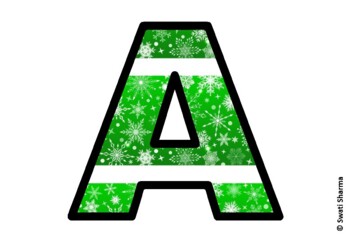 Winter Snowflakes Bulletin Board Letters, Alphabet Posters