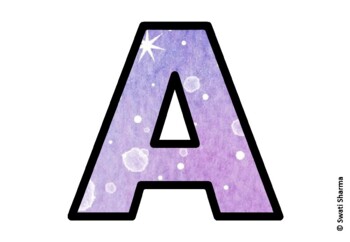 Winter Snowflakes Bulletin Board Letters, Alphabet Posters