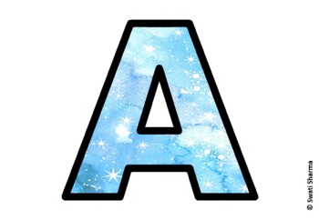 Winter Snowflakes Bulletin Board Letters, Alphabet Posters