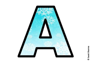 Winter Snowflakes Bulletin Board Letters, Alphabet Posters
