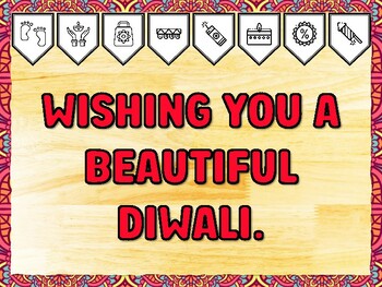 WISHING YOU A BEAUTIFUL DIWALI. Diwali Printable Bulletin Board Kit & Door Dé