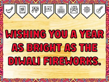WISHING YOU A YEAR AS BRIGHT AS THE DIWALI FIREWORKS. Diwali Printable Bullet