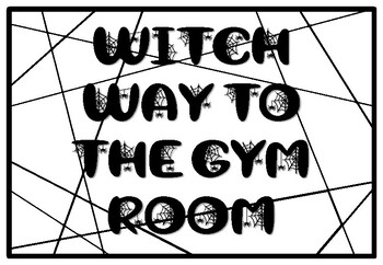 WITCH WAY TO THE GYM ROOM, Halloween Coloring Pages, Halloween Morning Work