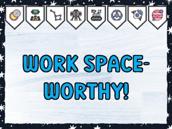 WORK SPACE-WORTHY! Galaxy Bulletin Board Kit & Door Décor