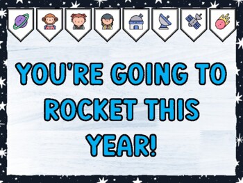 YOU'RE GOING TO ROCKET THIS YEAR! Galaxy Bulletin Board Kit & Door Décor