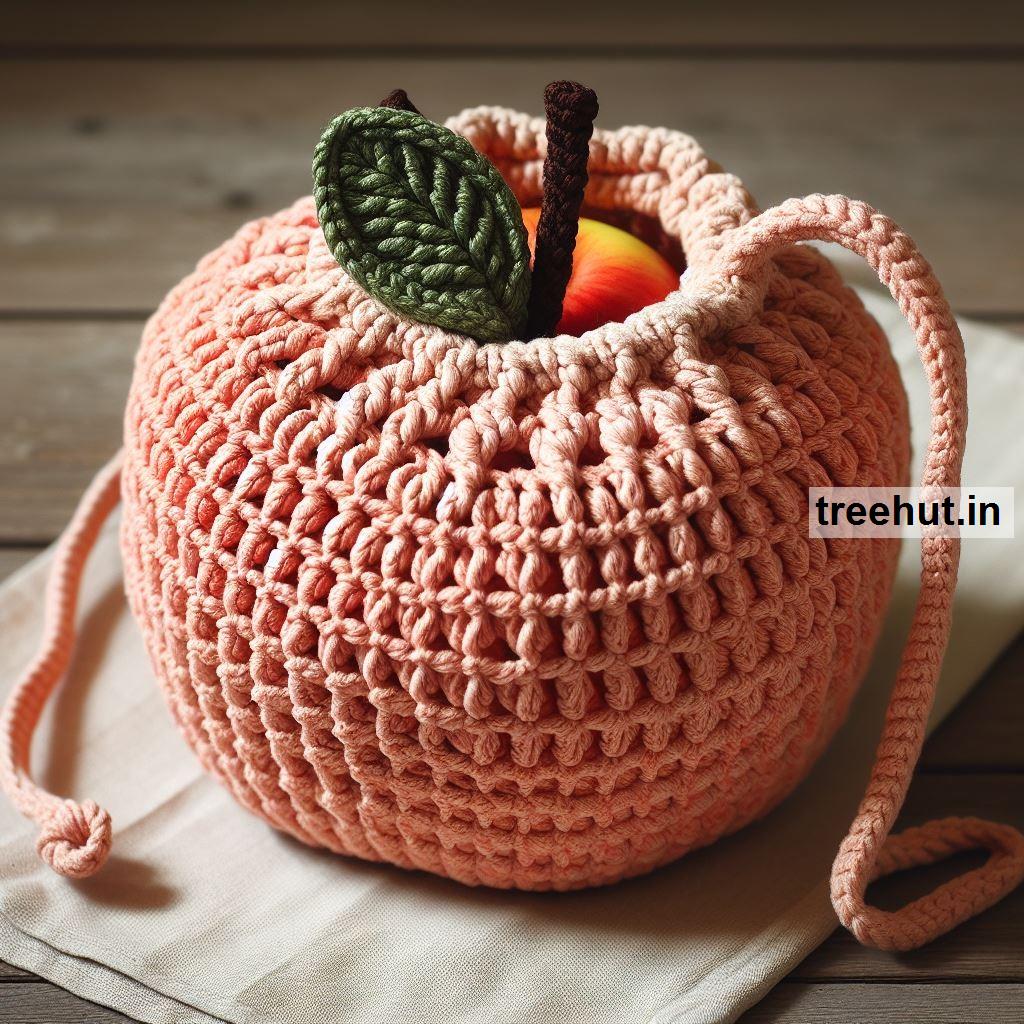 Apple Crochet Grocery Bag Ideas