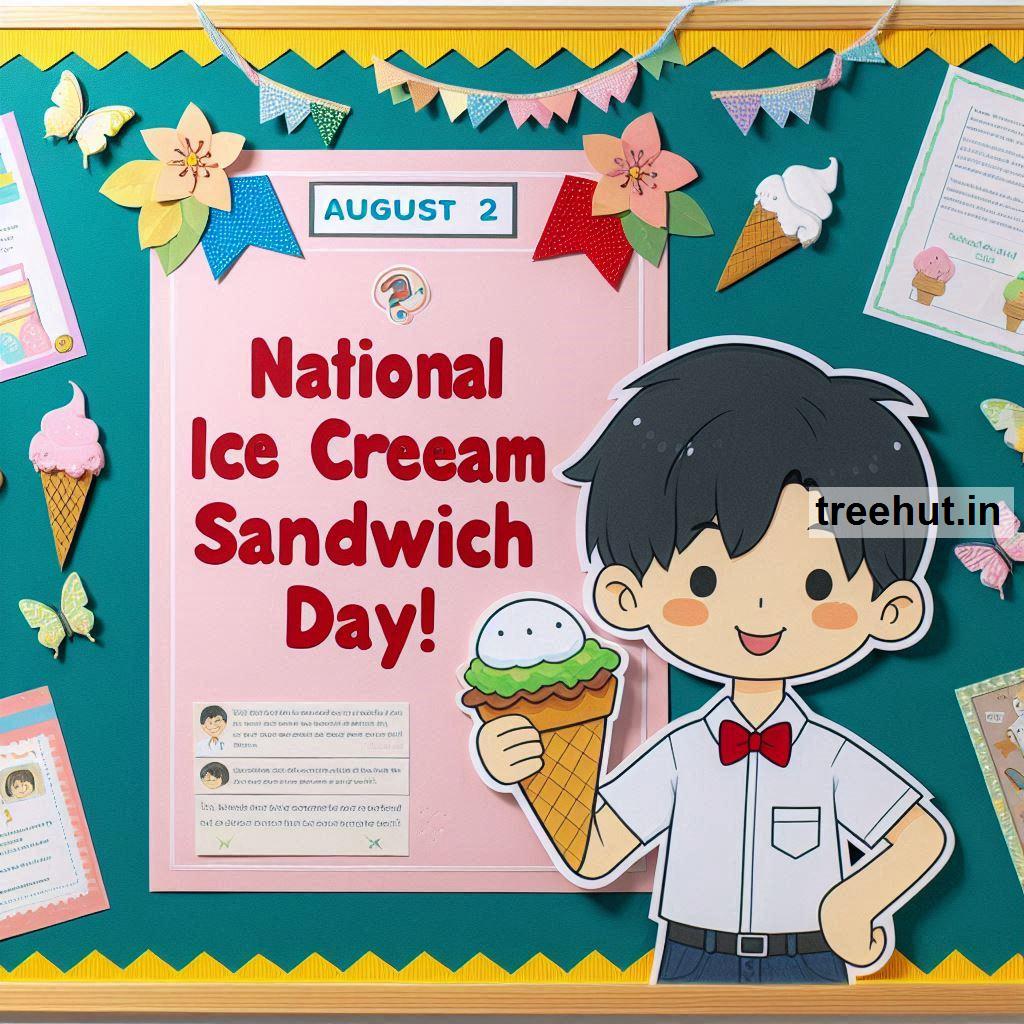 August 2 - National Ice Cream Sandwich Day Bulletin Board Ideas and activities