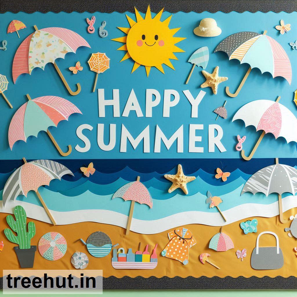 Beach Umbrella, Summer Bulletin Board Ideas, School Bulletin Board Ideas