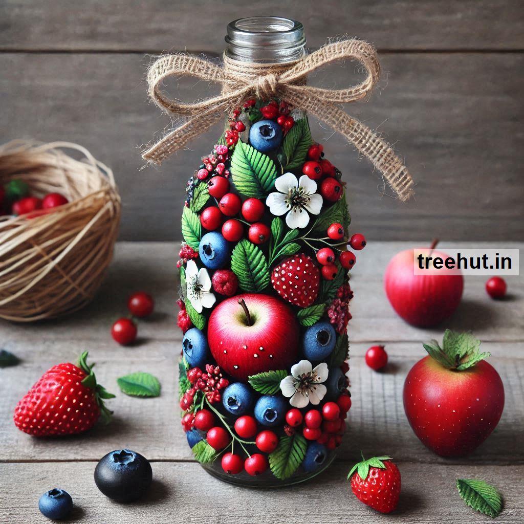 Berry Bottle Decoration Craft Ideas