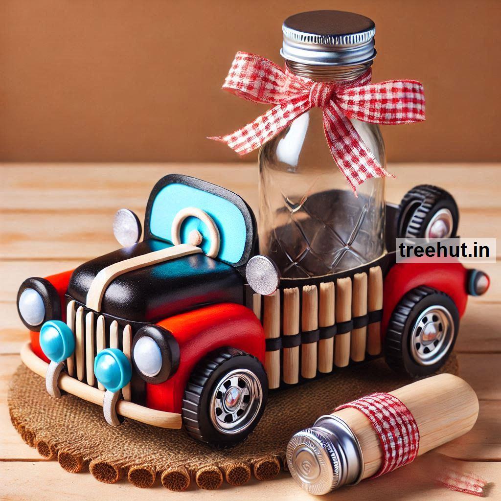 Car Bottle Decoration Ideas, Bottle Upcycle Craft Ideas
