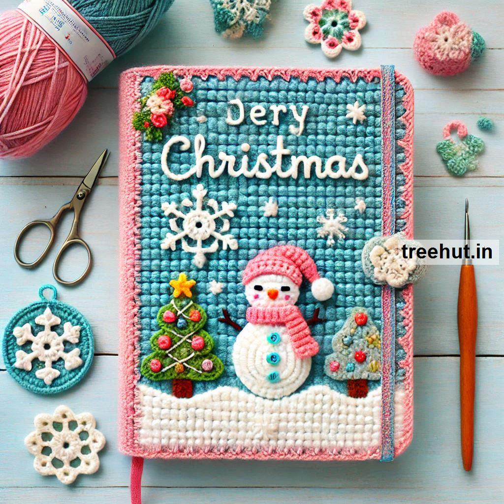 Christmas Crochet Diary Cover Ideas for Selling or Gift Ideas