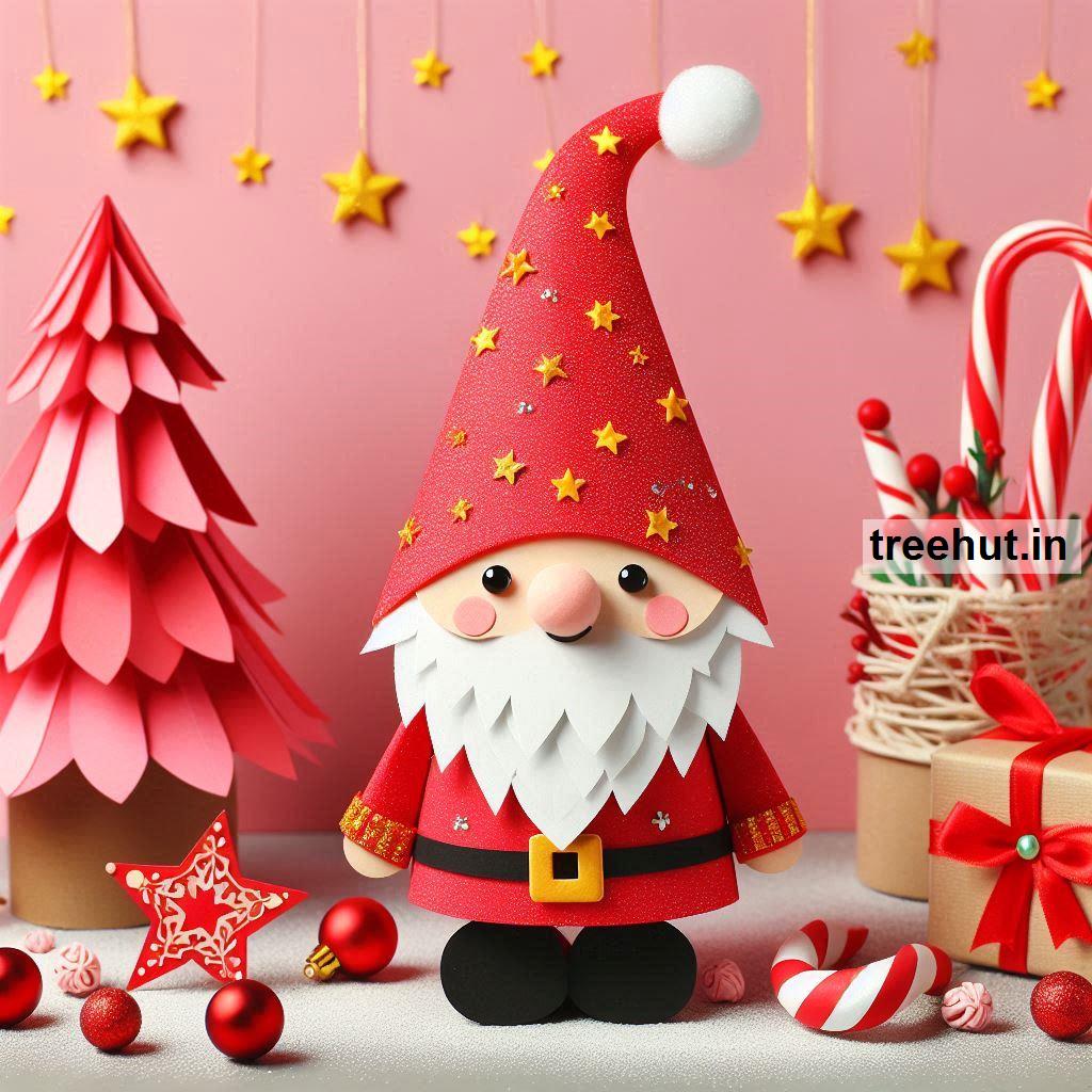 Christmas Gnome Paper Craft Ideas, Christmas Decoration Ideas for Family Activity and Classroom Activity