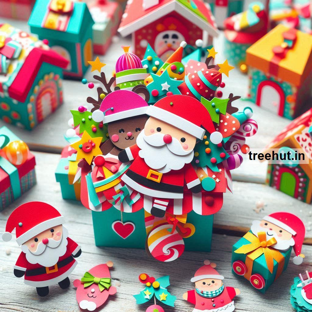 Christmas Toys Paper Craft Ideas, Christmas Decoration Ideas for Family Activity and Classroom Activity