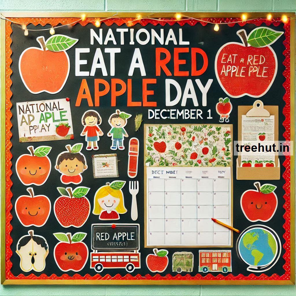 December 1, National Eat a Red Apple Day Bulletin Board Ideas and Classroom Activities, December Bulletin Board Ideas