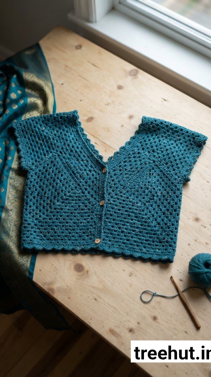 Diwali Crochet Sari Blouse Ideas