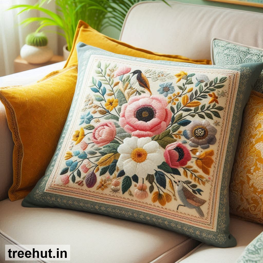 Floral Botanicals Cushion Design Ideas, Cushion Ideas