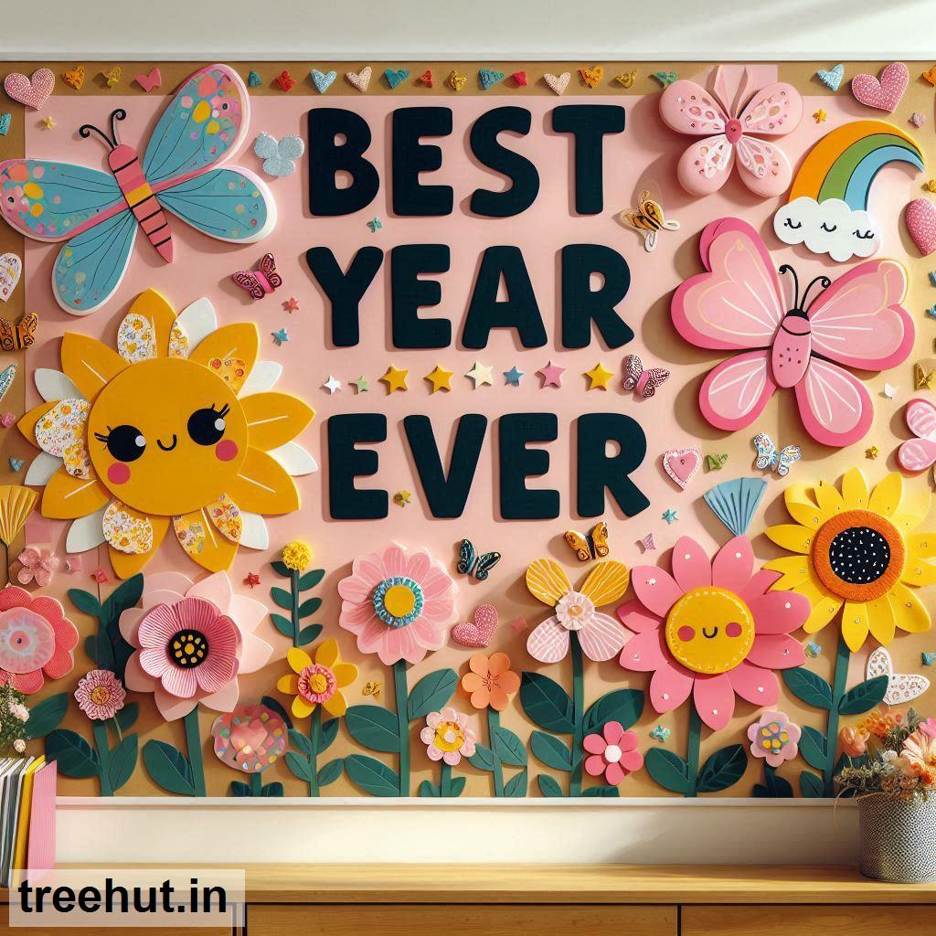 Flowers and Butterflies, End of Year Bulletin Board Ideas, Best Year Ever