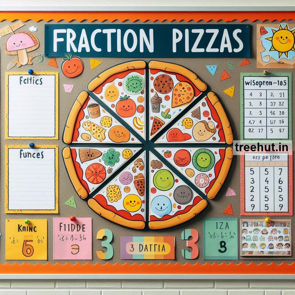 Fractions bulletin board ideas and activities