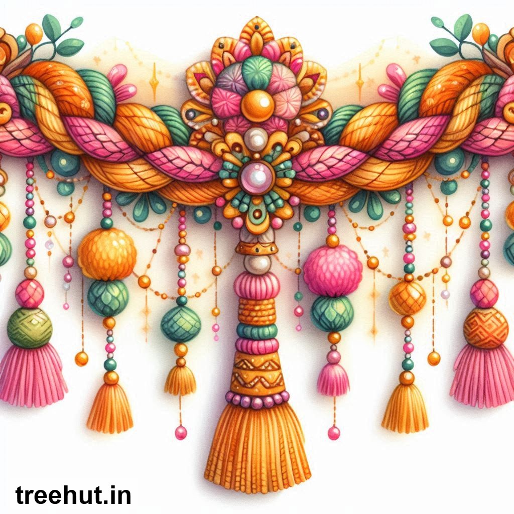 Free Colorful Toran Accent Cutout for Wall Hanging Decoration, Printables for Diwali, Navratri, Indian Festivals DIY Hindu Crafts