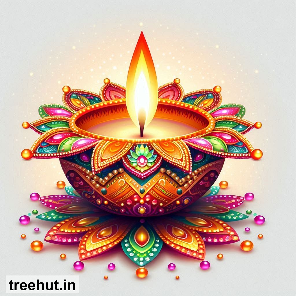 Free Diya Stickers for Gift Tags, Gift Boxes or Bags, Printables for Diwali, Navratri, Indian Festivals DIY Festive Crafts