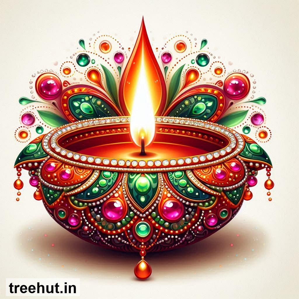 Free Diya Stickers for Gift Tags, Gift Boxes or Bags, Printables for Diwali, Navratri, Indian Festivals DIY Festive Crafts
